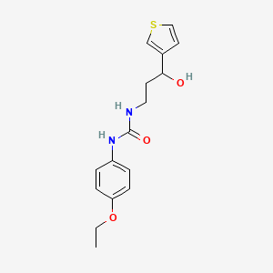 molecular formula C16H20N2O3S B2618742 1-(4-Ethoxyphenyl)-3-(3-hydroxy-3-(thiophen-3-yl)propyl)urea CAS No. 2034405-65-5