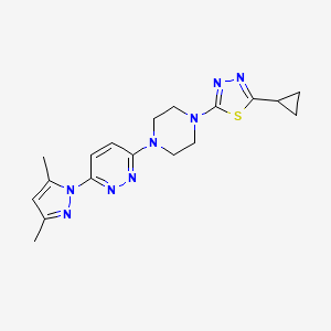 2-Cyclopropyl-5-[4-[6-(3,5-dimethylpyrazol-1-yl)pyridazin-3-yl]piperazin-1-yl]-1,3,4-thiadiazole