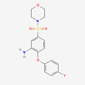 2-(4-Fluorophenoxy)-5-(morpholine-4-sulfonyl)aniline