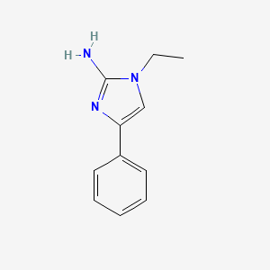 molecular formula C11H13N3 B2618766 1-Ethyl-4-phenylimidazol-2-amine CAS No. 944110-61-6