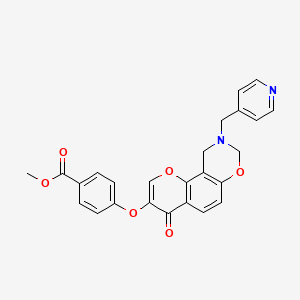 Methyl 4-((4-oxo-9-(pyridin-4-ylmethyl)-4,8,9,10-tetrahydrochromeno[8,7-e][1,3]oxazin-3-yl)oxy)benzoate