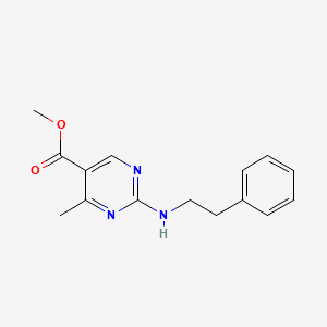 molecular formula C15H17N3O2 B2618776 Methyl 4-methyl-2-(phenethylamino)pyrimidine-5-carboxylate CAS No. 1158256-08-6