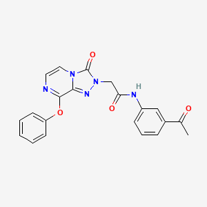 molecular formula C21H17N5O4 B2618779 N-(3-acetylphenyl)-2-(3-oxo-8-phenoxy-[1,2,4]triazolo[4,3-a]pyrazin-2(3H)-yl)acetamide CAS No. 1251633-64-3