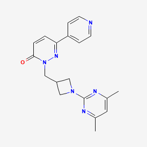 2-{[1-(4,6-Dimethylpyrimidin-2-yl)azetidin-3-yl]methyl}-6-(pyridin-4-yl)-2,3-dihydropyridazin-3-one