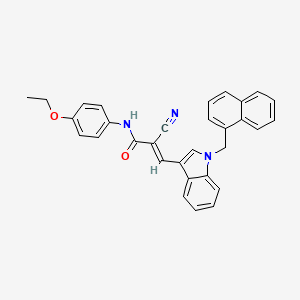 (E)-2-cyano-N-(4-ethoxyphenyl)-3-[1-(naphthalen-1-ylmethyl)indol-3-yl]prop-2-enamide