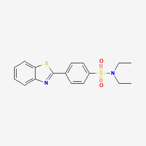 molecular formula C17H18N2O2S2 B2618795 4-(benzo[d]thiazol-2-yl)-N,N-diethylbenzenesulfonamide CAS No. 301234-54-8
