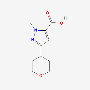 1-Methyl-3-(oxan-4-YL)-1H-pyrazole-5-carboxylic acid