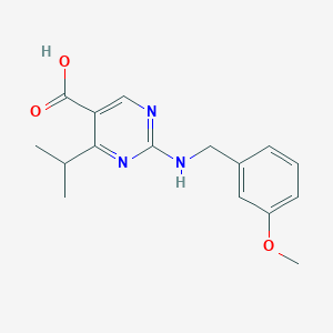 4-Isopropyl-2-[(3-methoxybenzyl)amino]pyrimidine-5-carboxylic acid