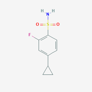 molecular formula C9H10FNO2S B2618809 4-Cyclopropyl-2-fluorobenzenesulfonamide CAS No. 2193064-69-4