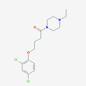 molecular formula C16H22Cl2N2O2 B261881 2,4-Dichlorophenyl 4-(4-ethyl-1-piperazinyl)-4-oxobutyl ether 