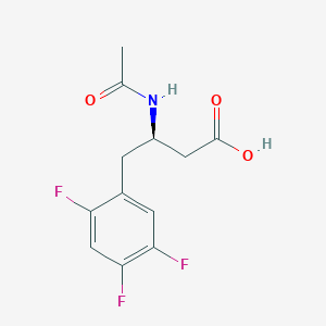 molecular formula C12H12F3NO3 B2618822 (3R)-3-acetamido-4-(2,4,5-trifluorophenyl)butanoic acid CAS No. 1389336-69-9