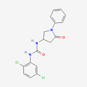 molecular formula C17H15Cl2N3O2 B2618824 1-(2,5-Dichlorophenyl)-3-(5-oxo-1-phenylpyrrolidin-3-yl)urea CAS No. 894007-88-6