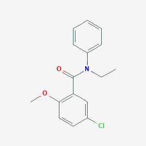 molecular formula C16H16ClNO2 B261883 5-chloro-N-ethyl-2-methoxy-N-phenylbenzamide 
