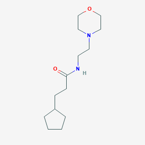 molecular formula C14H26N2O2 B261884 3-cyclopentyl-N-[2-(4-morpholinyl)ethyl]propanamide 