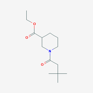molecular formula C14H25NO3 B261885 Ethyl 1-(3,3-dimethylbutanoyl)piperidine-3-carboxylate 