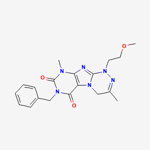 molecular formula C19H22N6O3 B2618851 7-benzyl-1-(2-methoxyethyl)-3,9-dimethyl-7,9-dihydro-[1,2,4]triazino[3,4-f]purine-6,8(1H,4H)-dione CAS No. 923682-17-1