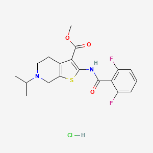 Methyl 2-(2,6-difluorobenzamido)-6-isopropyl-4,5,6,7-tetrahydrothieno[2,3-c]pyridine-3-carboxylate hydrochloride