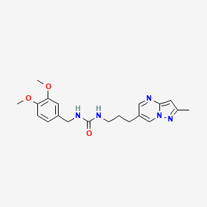 1-(3,4-Dimethoxybenzyl)-3-(3-(2-methylpyrazolo[1,5-a]pyrimidin-6-yl)propyl)urea