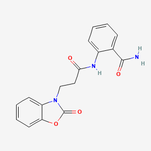 molecular formula C17H15N3O4 B2618867 2-(3-(2-oxobenzo[d]oxazol-3(2H)-yl)propanamido)benzamide CAS No. 851989-55-4