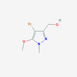 molecular formula C6H9BrN2O2 B2618868 (4-Bromo-5-methoxy-1-methyl-1H-pyrazol-3-yl)methanol CAS No. 1707359-83-8