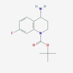 molecular formula C14H19FN2O2 B2618869 tert-butyl 4-amino-7-fluoro-3,4-dihydro-2H-quinoline-1-carboxylate CAS No. 1211594-30-7