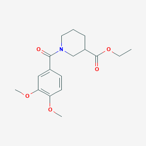 molecular formula C17H23NO5 B261887 Ethyl 1-(3,4-dimethoxybenzoyl)piperidine-3-carboxylate 