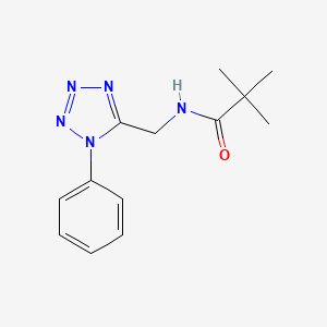 molecular formula C13H17N5O B2618874 N-((1-phenyl-1H-tetrazol-5-yl)methyl)pivalamide CAS No. 921055-03-0