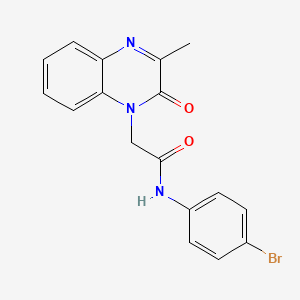 molecular formula C17H14BrN3O2 B2618877 N-(4-bromophenyl)-2-(3-methyl-2-oxoquinoxalin-1(2H)-yl)acetamide CAS No. 1112384-28-7