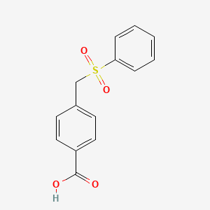 molecular formula C14H12O4S B2618879 4-[(Phenylsulfonyl)methyl]benzoic acid CAS No. 71964-92-6