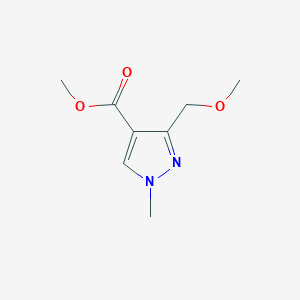 molecular formula C8H12N2O3 B2618890 Methyl 3-(methoxymethyl)-1-methylpyrazole-4-carboxylate CAS No. 1975118-60-5