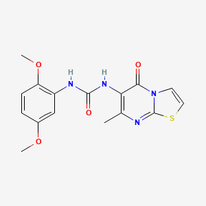 molecular formula C16H16N4O4S B2618893 1-(2,5-dimethoxyphenyl)-3-(7-methyl-5-oxo-5H-thiazolo[3,2-a]pyrimidin-6-yl)urea CAS No. 1060285-06-4