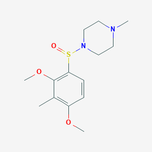 molecular formula C14H22N2O3S B2618897 1-[(2,4-Dimethoxy-3-methylphenyl)sulfinyl]-4-methylpiperazine CAS No. 338981-90-1