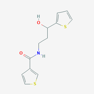 N-(3-hydroxy-3-(thiophen-2-yl)propyl)thiophene-3-carboxamide