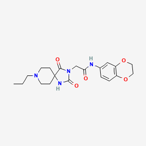 N-(2,3-dihydrobenzo[b][1,4]dioxin-6-yl)-2-(2,4-dioxo-8-propyl-1,3,8-triazaspiro[4.5]decan-3-yl)acetamide
