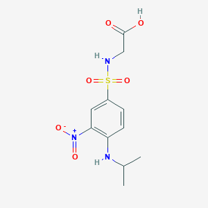 molecular formula C11H15N3O6S B2618923 2-{3-Nitro-4-[(propan-2-yl)amino]benzenesulfonamido}acetic acid CAS No. 851169-05-6
