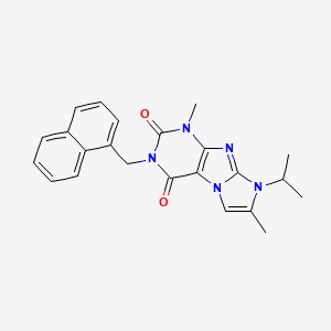 molecular formula C23H23N5O2 B2618931 4,7-Dimethyl-2-(naphthalen-1-ylmethyl)-6-propan-2-ylpurino[7,8-a]imidazole-1,3-dione CAS No. 878731-41-0