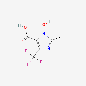 molecular formula C6H5F3N2O3 B2618933 3-Hydroxy-2-methyl-5-(trifluoromethyl)imidazole-4-carboxylic acid CAS No. 2090833-81-9