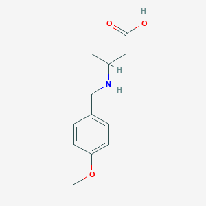 molecular formula C12H17NO3 B2618934 3-((4-Methoxybenzyl)amino)butanoic acid CAS No. 1154387-80-0
