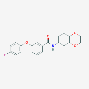 molecular formula C21H22FNO4 B2618939 3-(4-fluorophenoxy)-N-(octahydrobenzo[b][1,4]dioxin-6-yl)benzamide CAS No. 1902921-47-4
