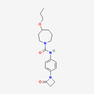 N-[4-(2-oxoazetidin-1-yl)phenyl]-4-propoxyazepane-1-carboxamide