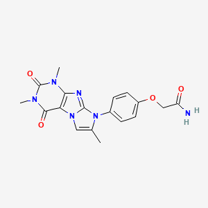 2-(4-(1,3,7-trimethyl-2,4-dioxo-1,2,3,4-tetrahydro-8H-imidazo[2,1-f]purin-8-yl)phenoxy)acetamide
