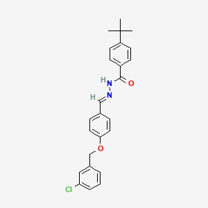 4-(tert-butyl)-N'-((E)-{4-[(3-chlorobenzyl)oxy]phenyl}methylidene)benzenecarbohydrazide