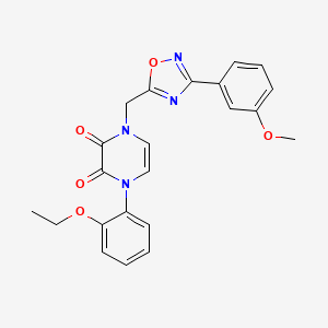 1-(2-ethoxyphenyl)-4-((3-(3-methoxyphenyl)-1,2,4-oxadiazol-5-yl)methyl)pyrazine-2,3(1H,4H)-dione