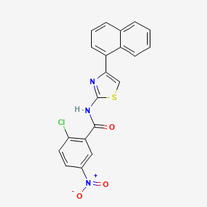 2-chloro-N-(4-naphthalen-1-yl-1,3-thiazol-2-yl)-5-nitrobenzamide