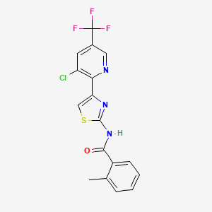 N-{4-[3-chloro-5-(trifluoromethyl)pyridin-2-yl]-1,3-thiazol-2-yl}-2-methylbenzamide