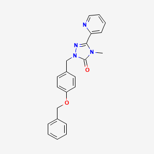 1-(4-(benzyloxy)benzyl)-4-methyl-3-(pyridin-2-yl)-1H-1,2,4-triazol-5(4H)-one