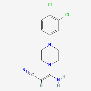 molecular formula C13H14Cl2N4 B2618963 (2Z)-3-amino-3-[4-(3,4-dichlorophenyl)piperazin-1-yl]prop-2-enenitrile CAS No. 1164541-77-8