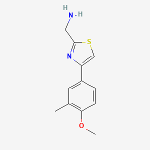 [4-(4-Methoxy-3-methylphenyl)-1,3-thiazol-2-yl]methanamine