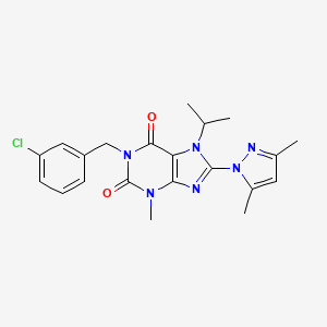 1-(3-chlorobenzyl)-8-(3,5-dimethyl-1H-pyrazol-1-yl)-7-isopropyl-3-methyl-1H-purine-2,6(3H,7H)-dione
