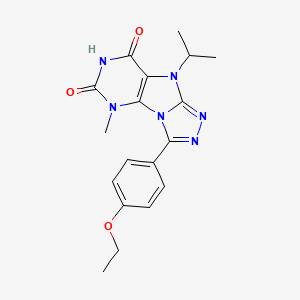 molecular formula C18H20N6O3 B2618976 8-(4-Ethoxyphenyl)-1-methyl-5-propan-2-ylpurino[8,9-c][1,2,4]triazole-2,4-dione CAS No. 921811-09-8